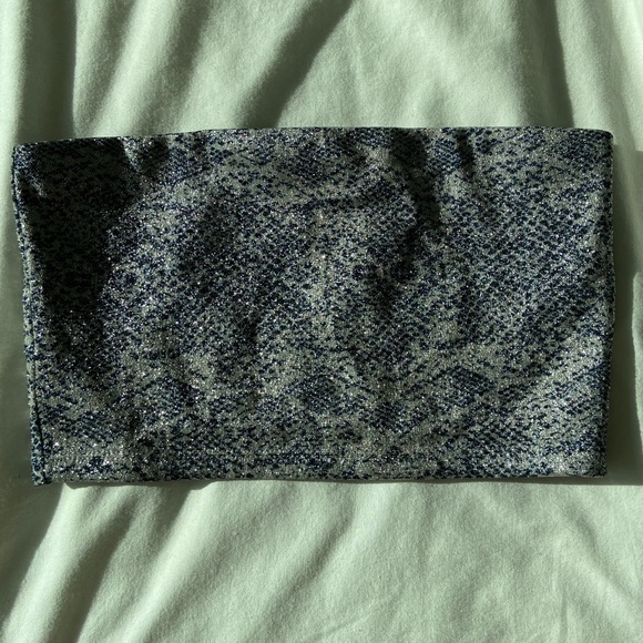 Topshop Tops - Topshop Glitter Snakeskin Tube Top